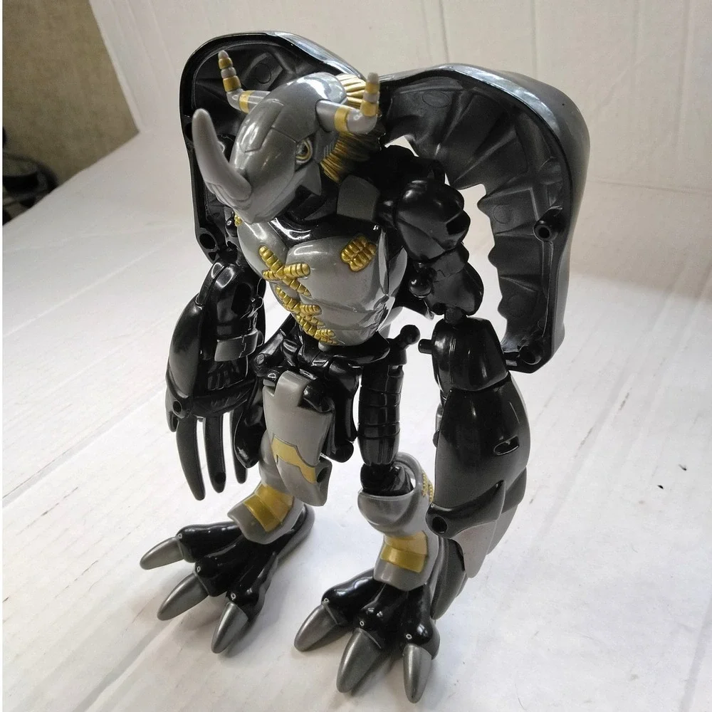 Vintage Bandai Digimon BlackWarGreymon Digivolving Action Figure 7in Transform